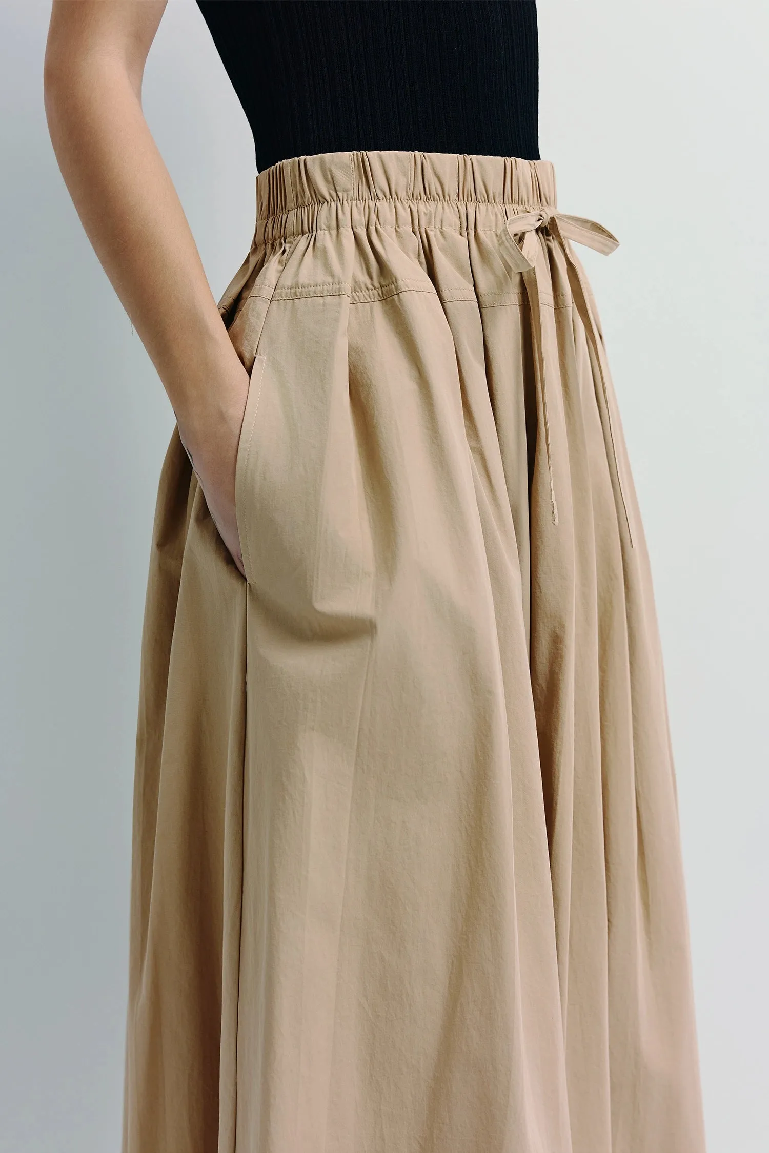 Panier Drawstring Waist Pleated Skirt sold by Rue Sophie product image thumbnail 3