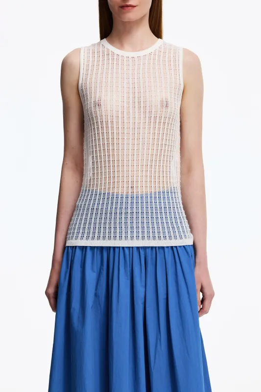 Traverse Lace-Stitch Knit Top sold by Rue Sophie