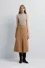 Ambre Pleat Front Midi Skirt sold by Rue Sophie