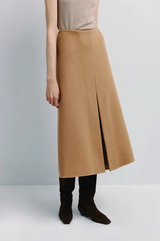 Ambre Pleat Front Midi Skirt sold by Rue Sophie