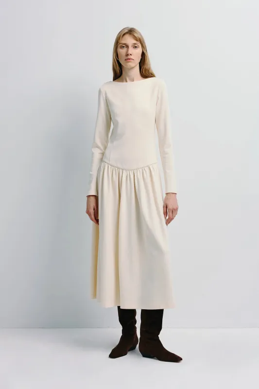 Lisette Boatneck Midi Dress sold by Rue Sophie