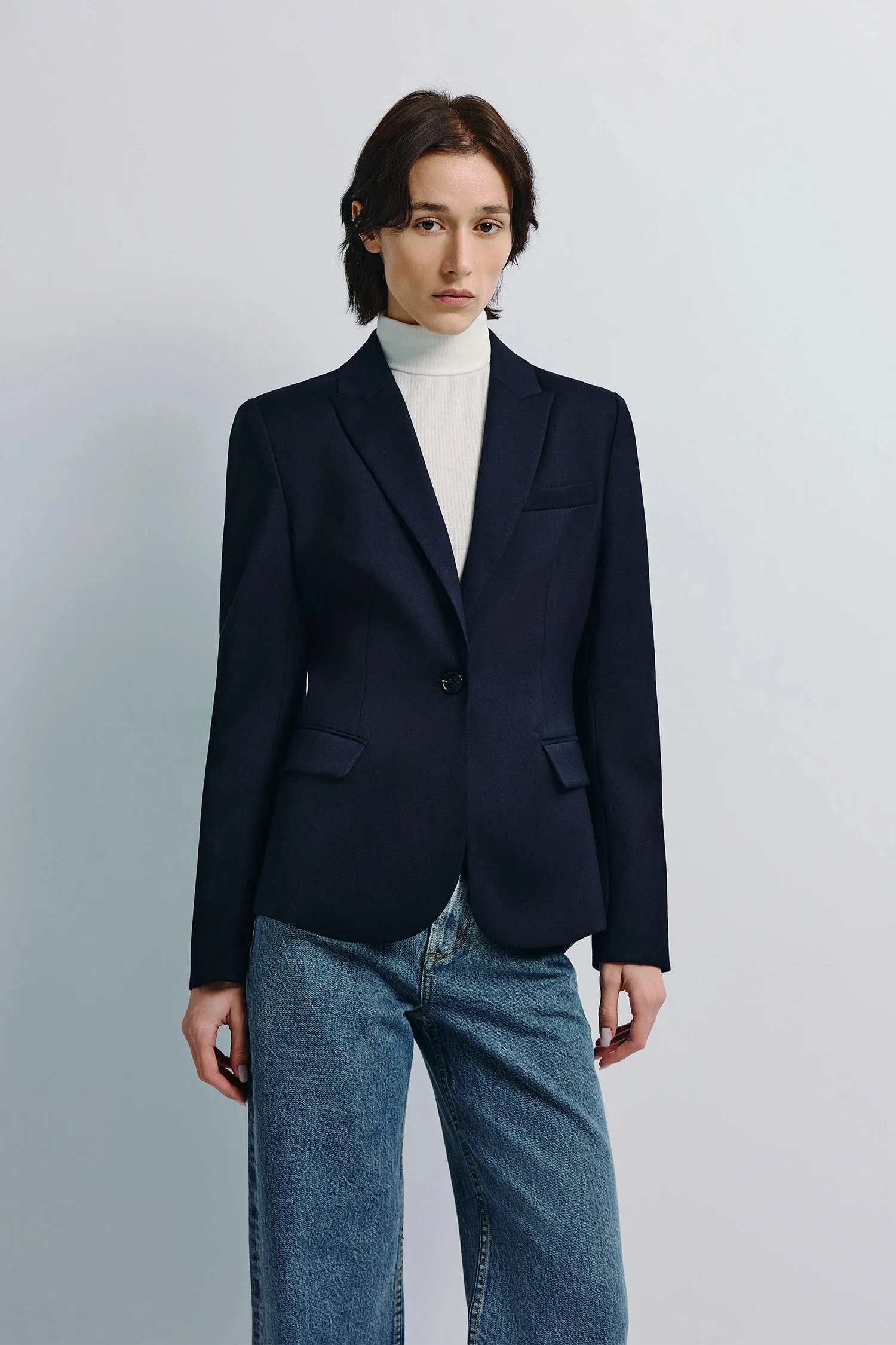 Jin Slim Waist Wool Blazer sold by Rue Sophie product image thumbnail 4