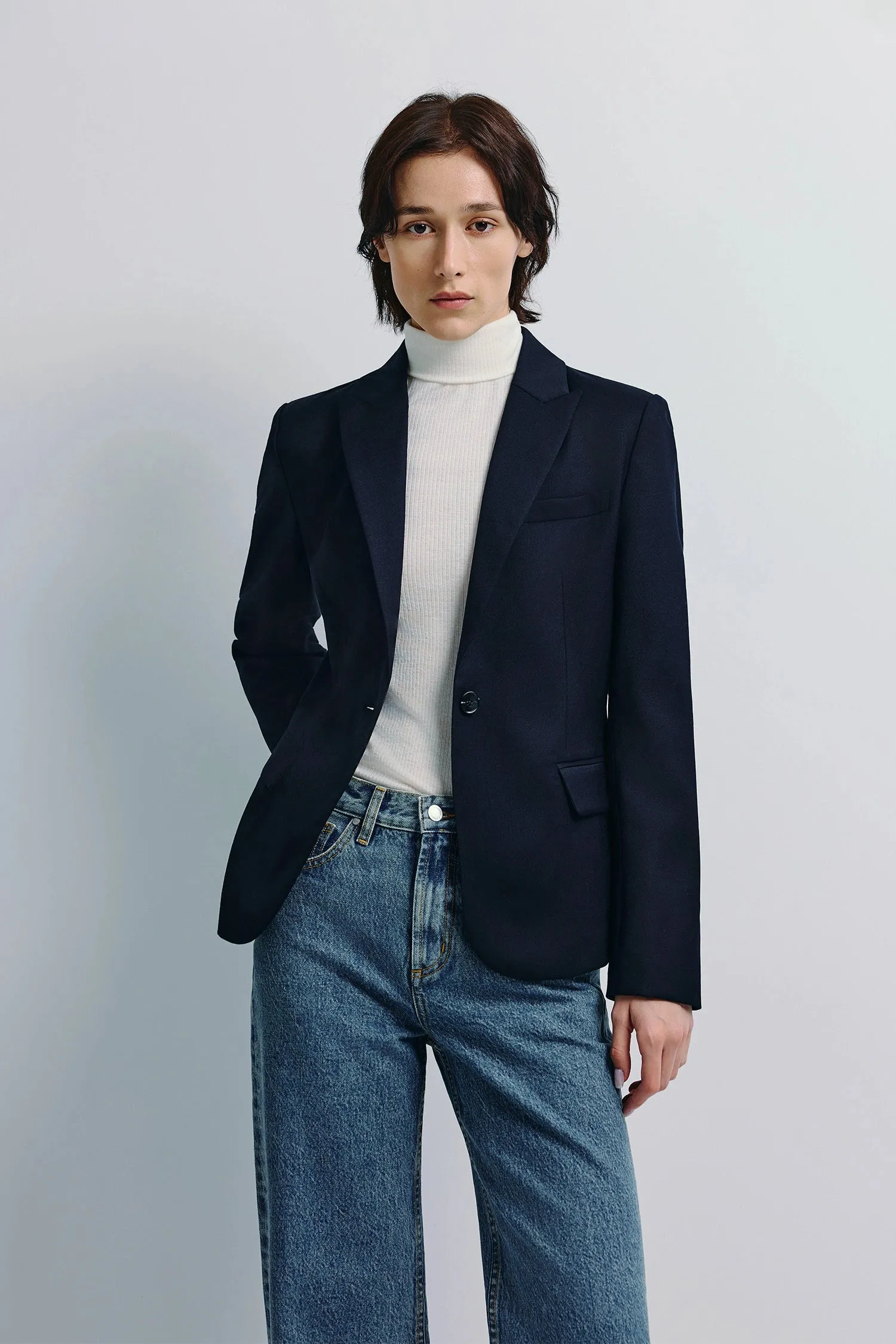 Jin Slim Waist Wool Blazer sold by Rue Sophie product image thumbnail 5