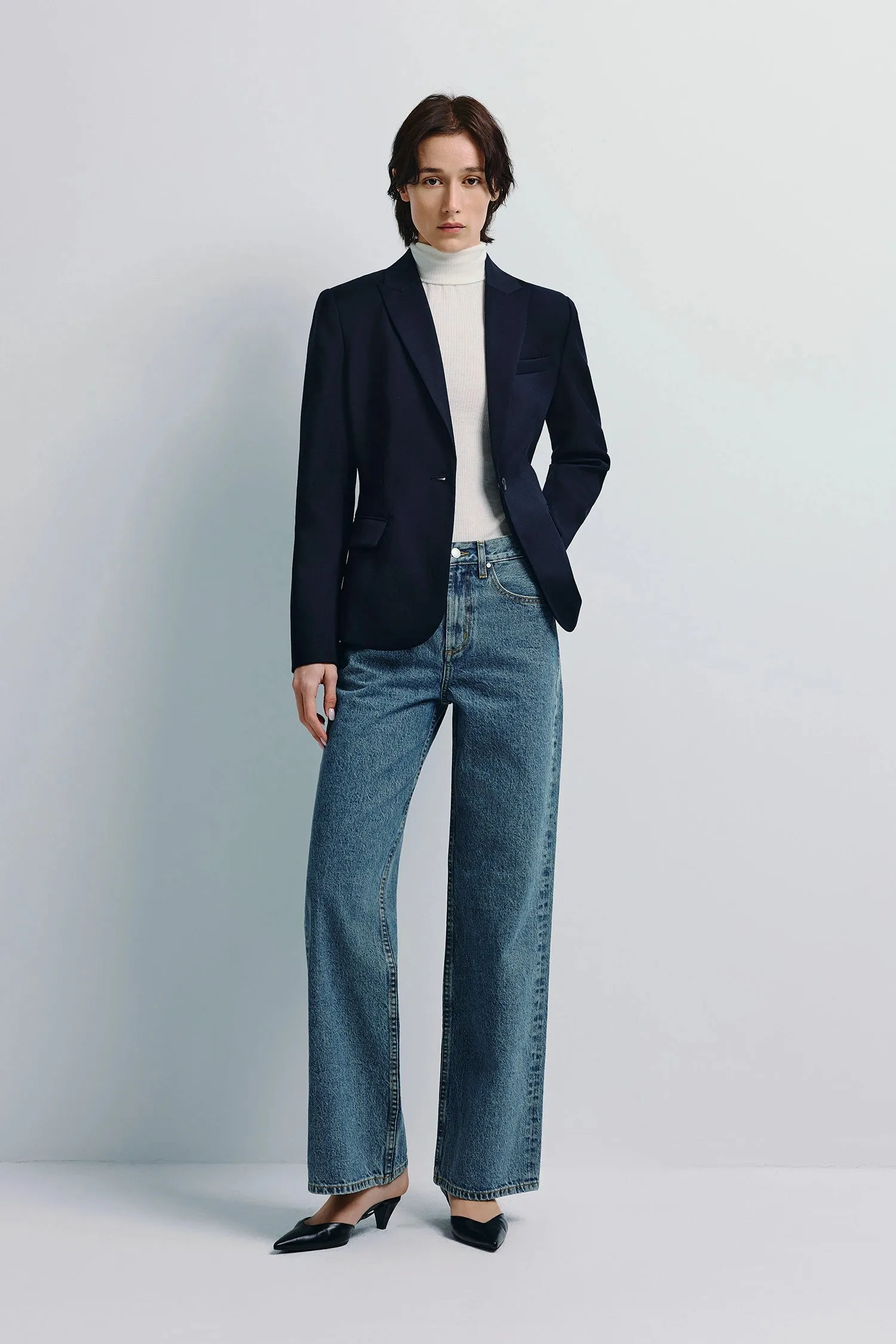 Jin Slim Waist Wool Blazer sold by Rue Sophie product image thumbnail 3