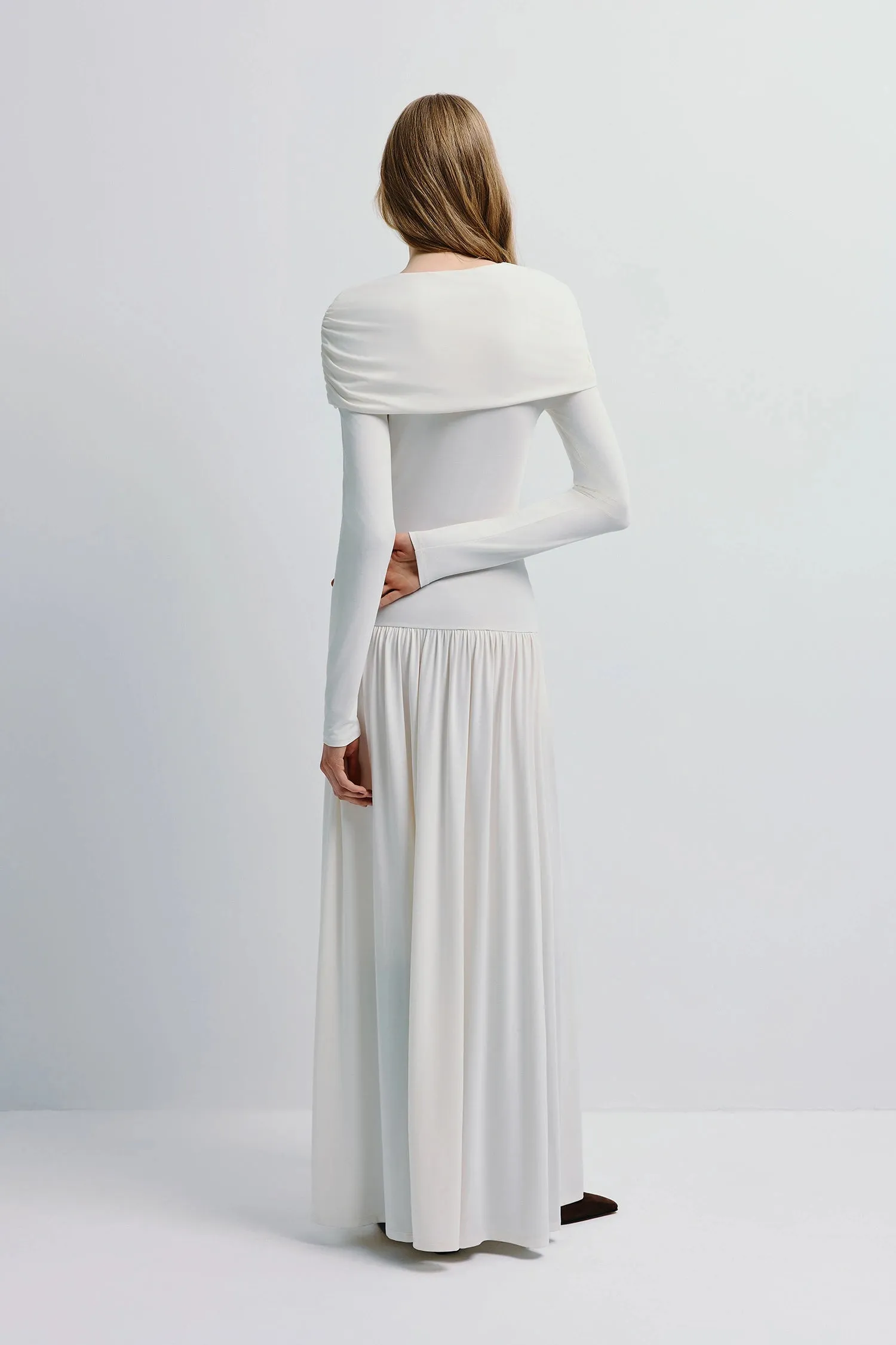 Gracy Cape Shoulder Maxi Dress sold by Rue Sophie product image thumbnail 4