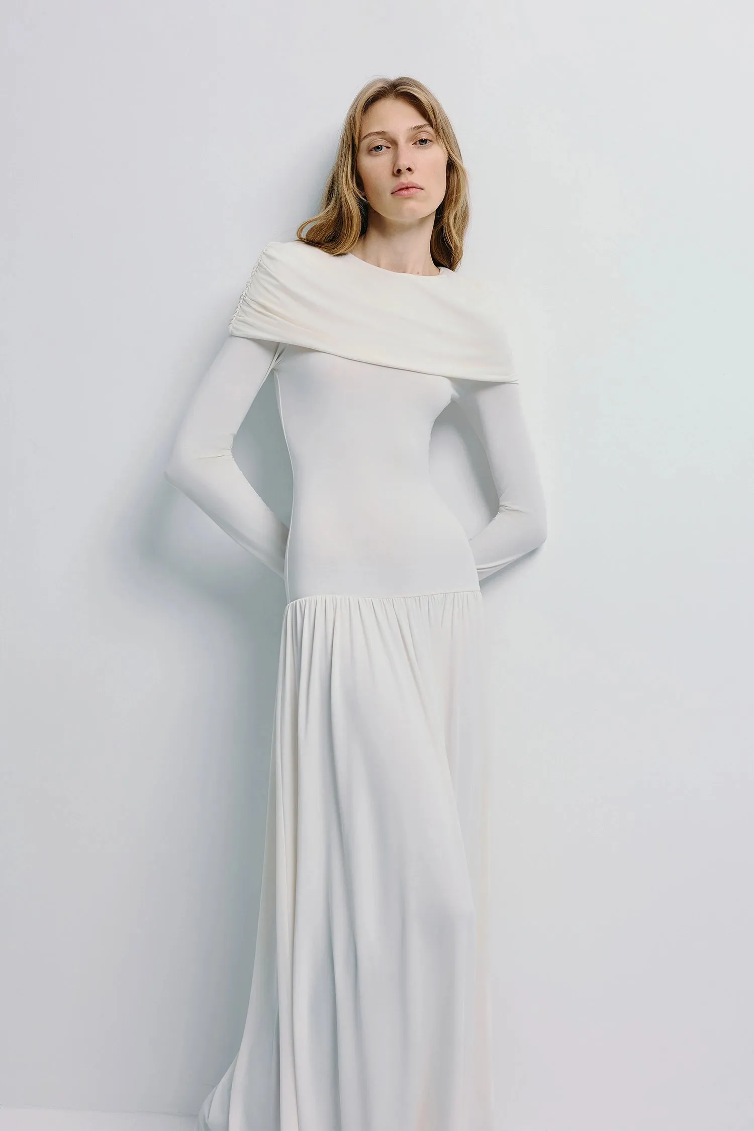 Gracy Cape Shoulder Maxi Dress sold by Rue Sophie product image thumbnail 5