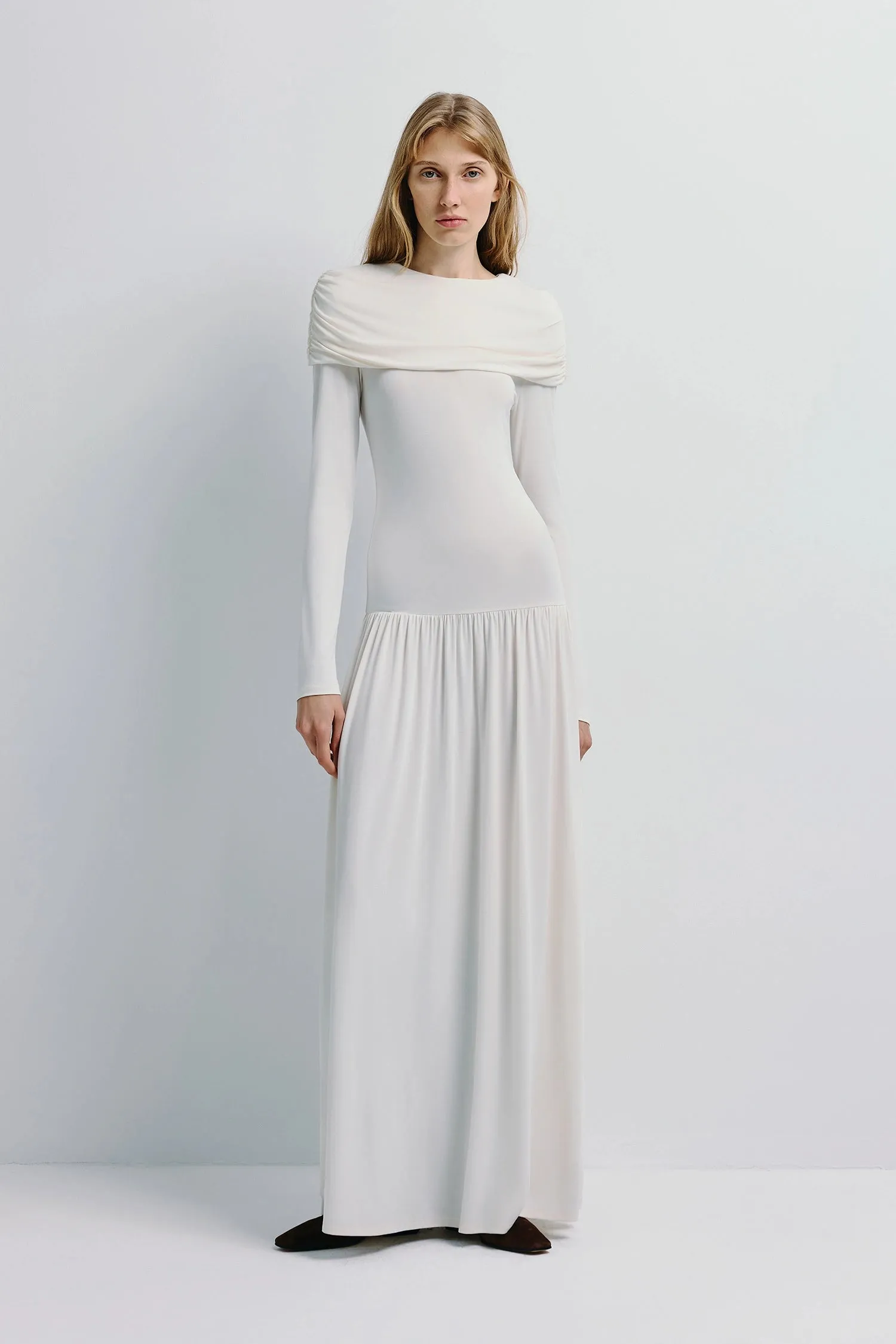 Gracy Cape Shoulder Maxi Dress sold by Rue Sophie product image thumbnail 3