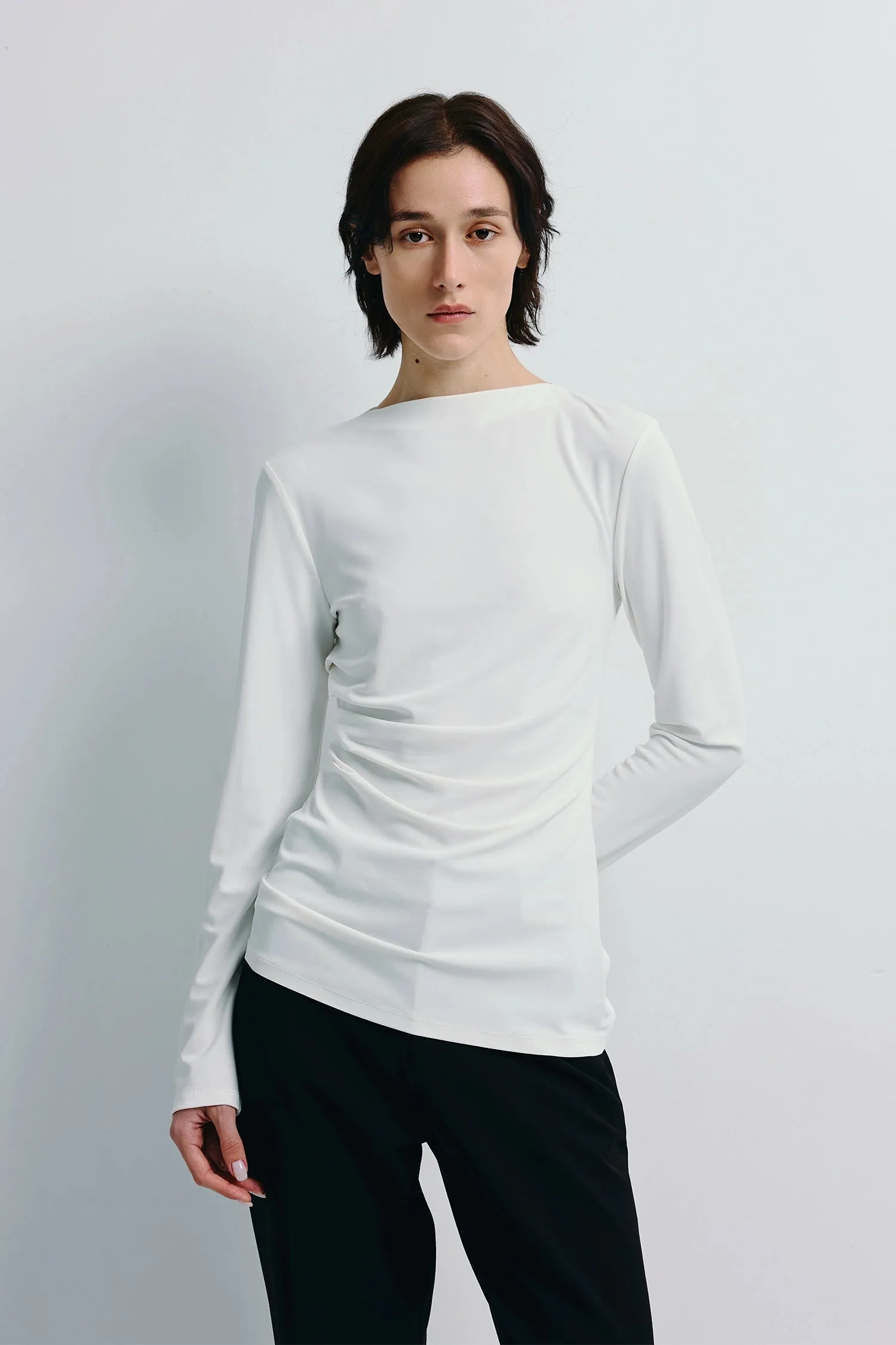 Aralia Boatneck Drape Top sold by Rue Sophie product image thumbnail 4