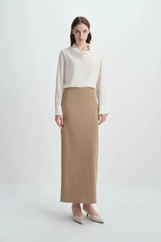 Desy Zip Slit Pencil Skirt sold by Rue Sophie