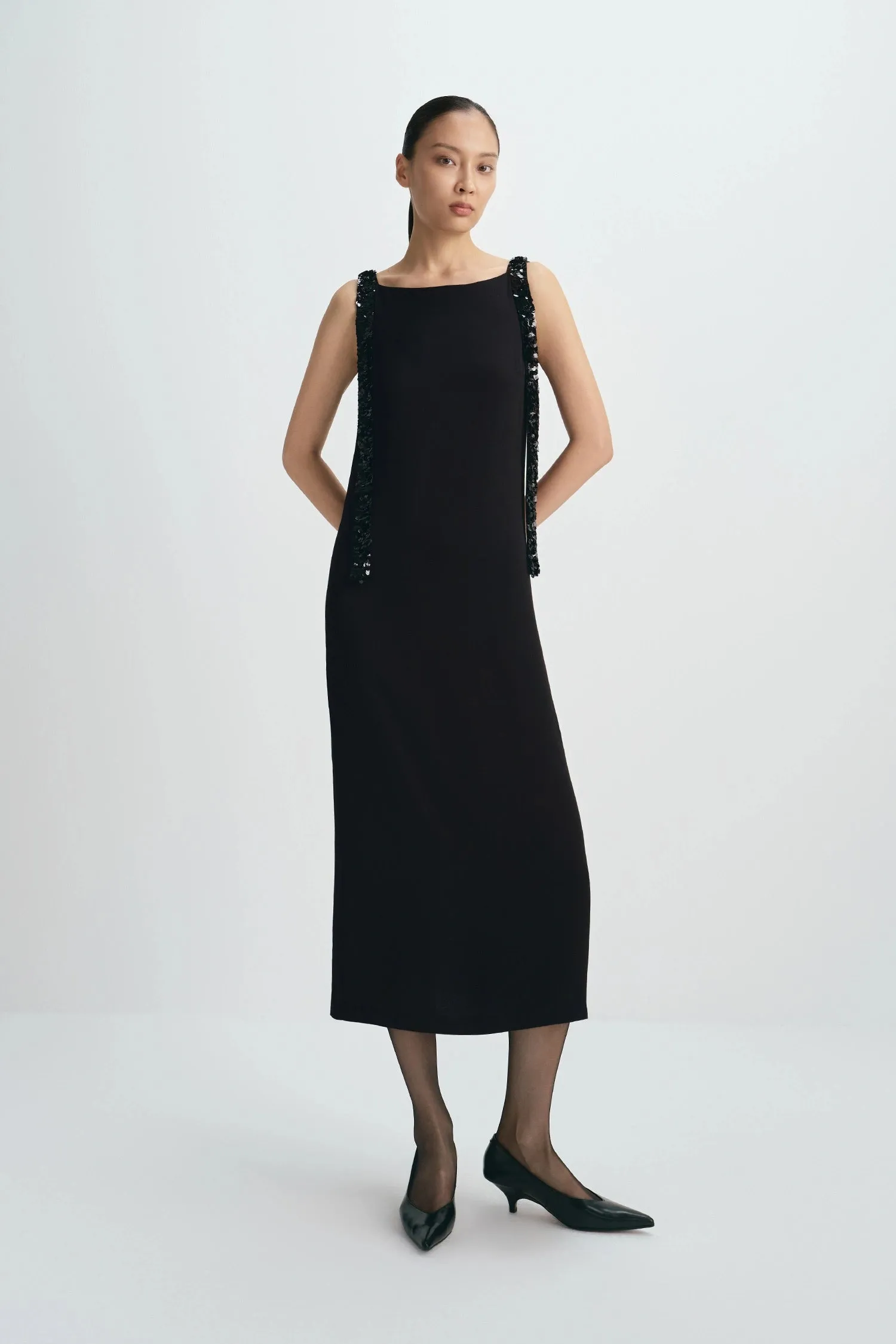 Laia Sequins Tape Tie Dress sold by Rue Sophie product image thumbnail 3