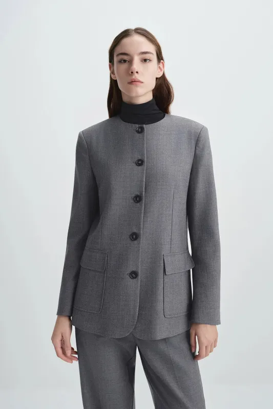 Arlin Collarless Blazer sold by Rue Sophie