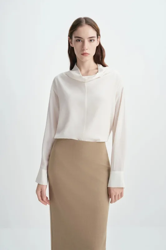 Bea Drape Neck Top sold by Rue Sophie