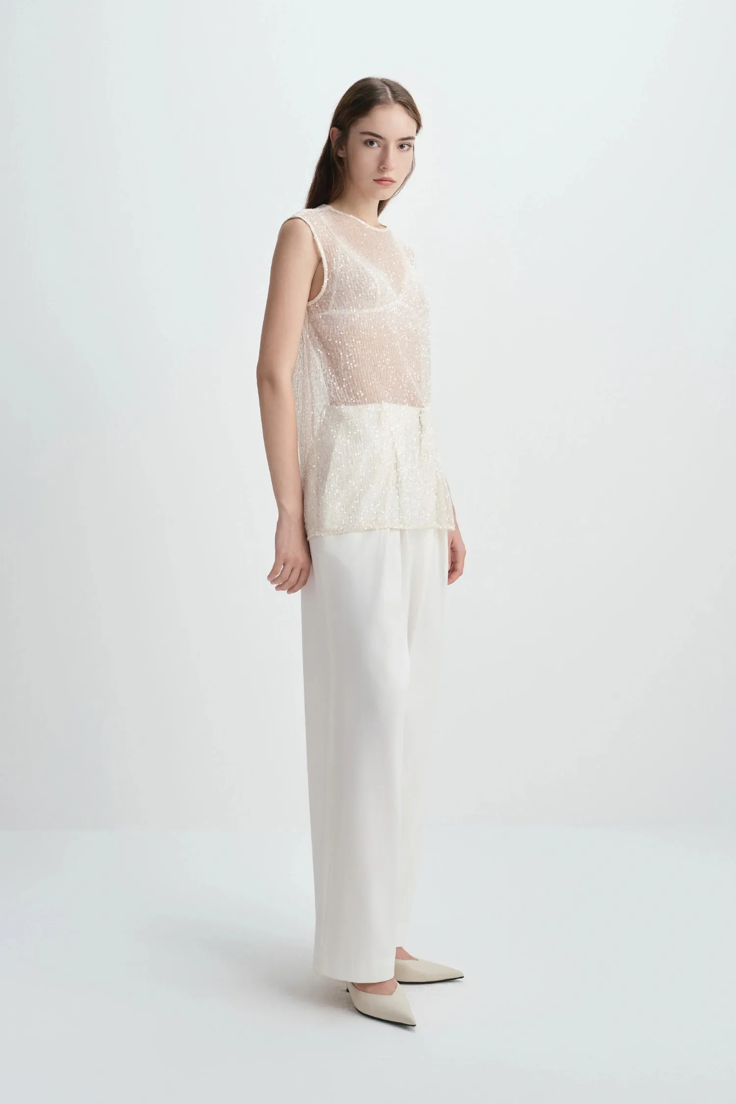 Ananya Sequinced Mesh Top sold by Rue Sophie product image thumbnail 4