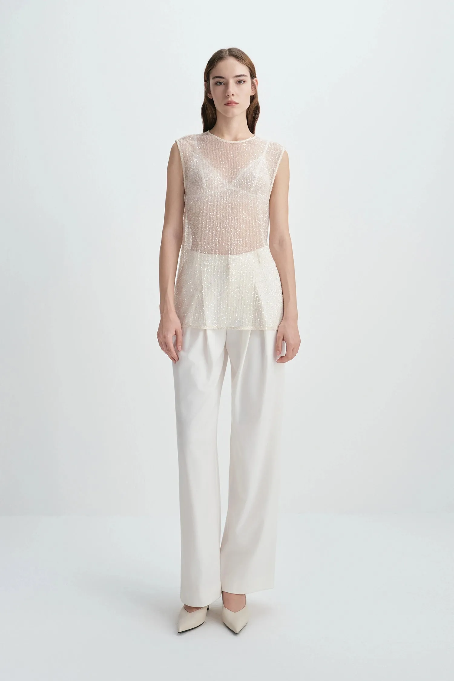Ananya Sequinced Mesh Top sold by Rue Sophie product image thumbnail 2