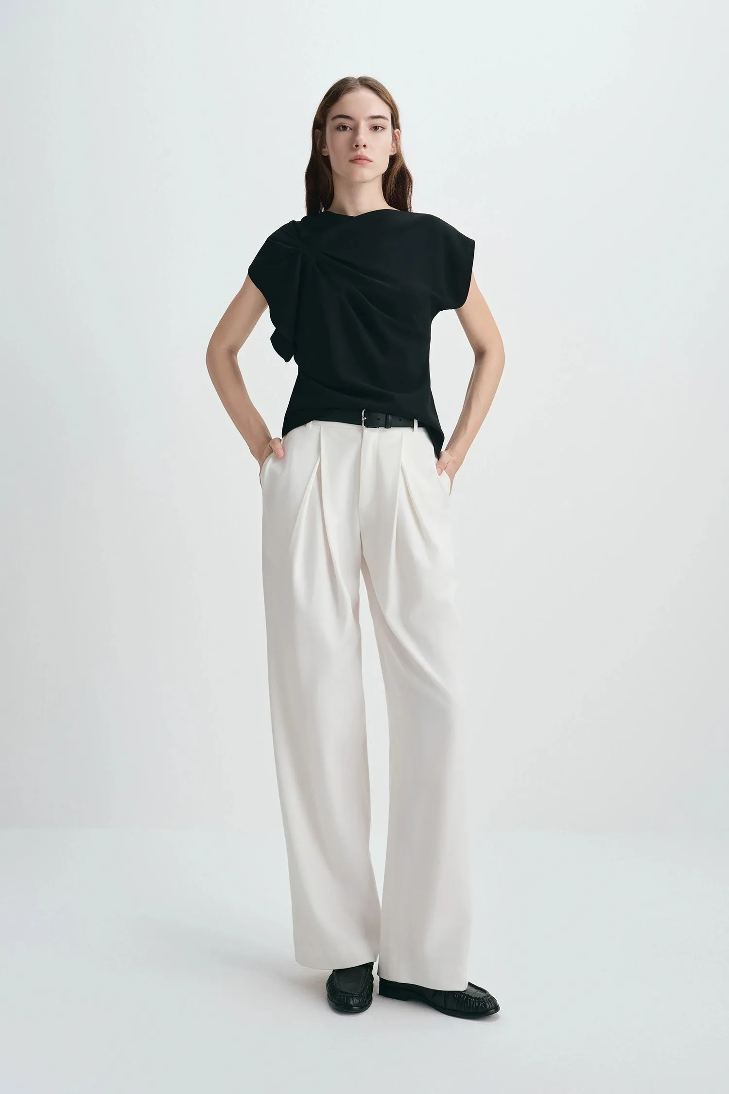 Kari Asymmetric Shoulder Top sold by Rue Sophie product image thumbnail 2