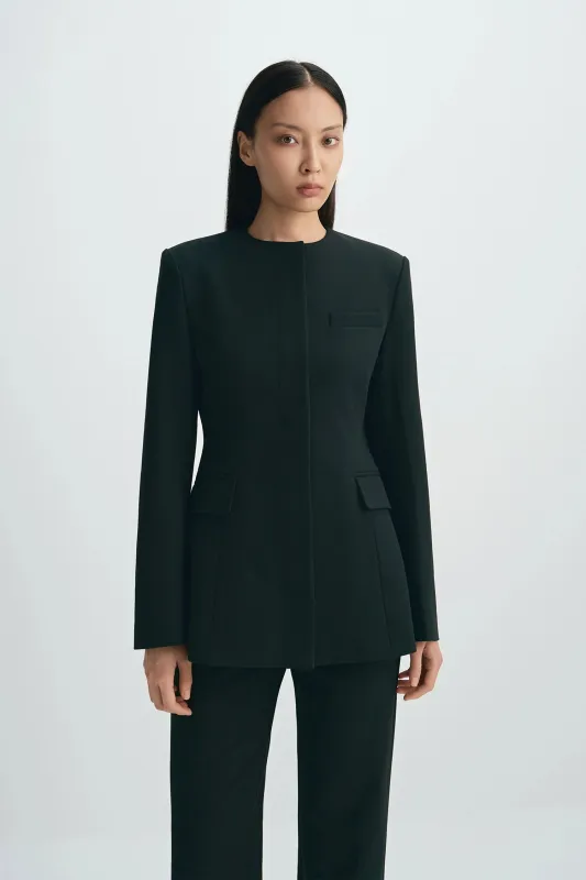 Dion Collarless Blazer sold by Rue Sophie