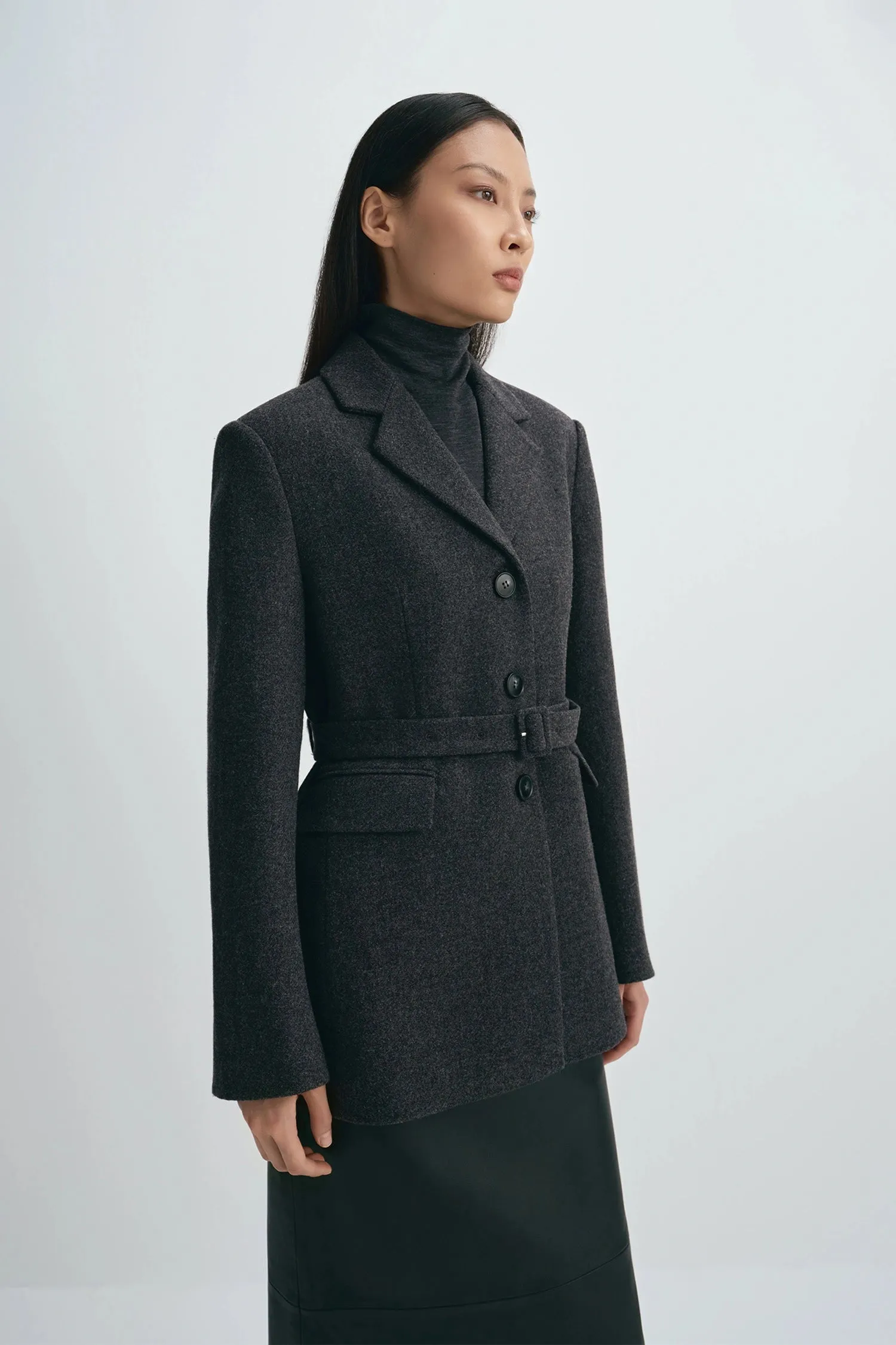 Roan Belted Wool Blazer sold by Rue Sophie product image thumbnail 3