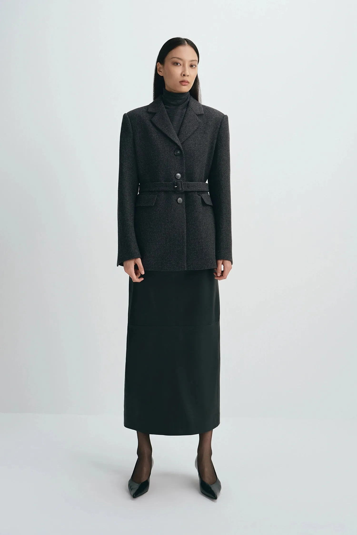 Roan Belted Wool Blazer sold by Rue Sophie product image thumbnail 2