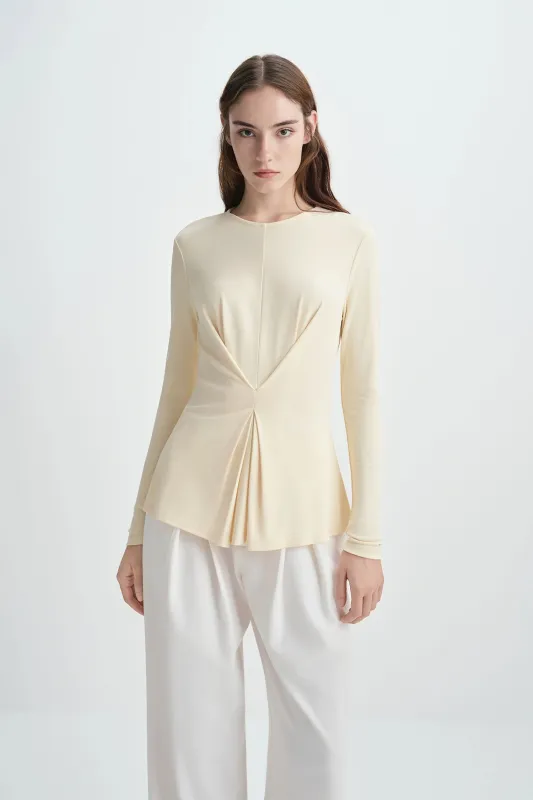 Sia Center Front Pleated Top sold by Rue Sophie