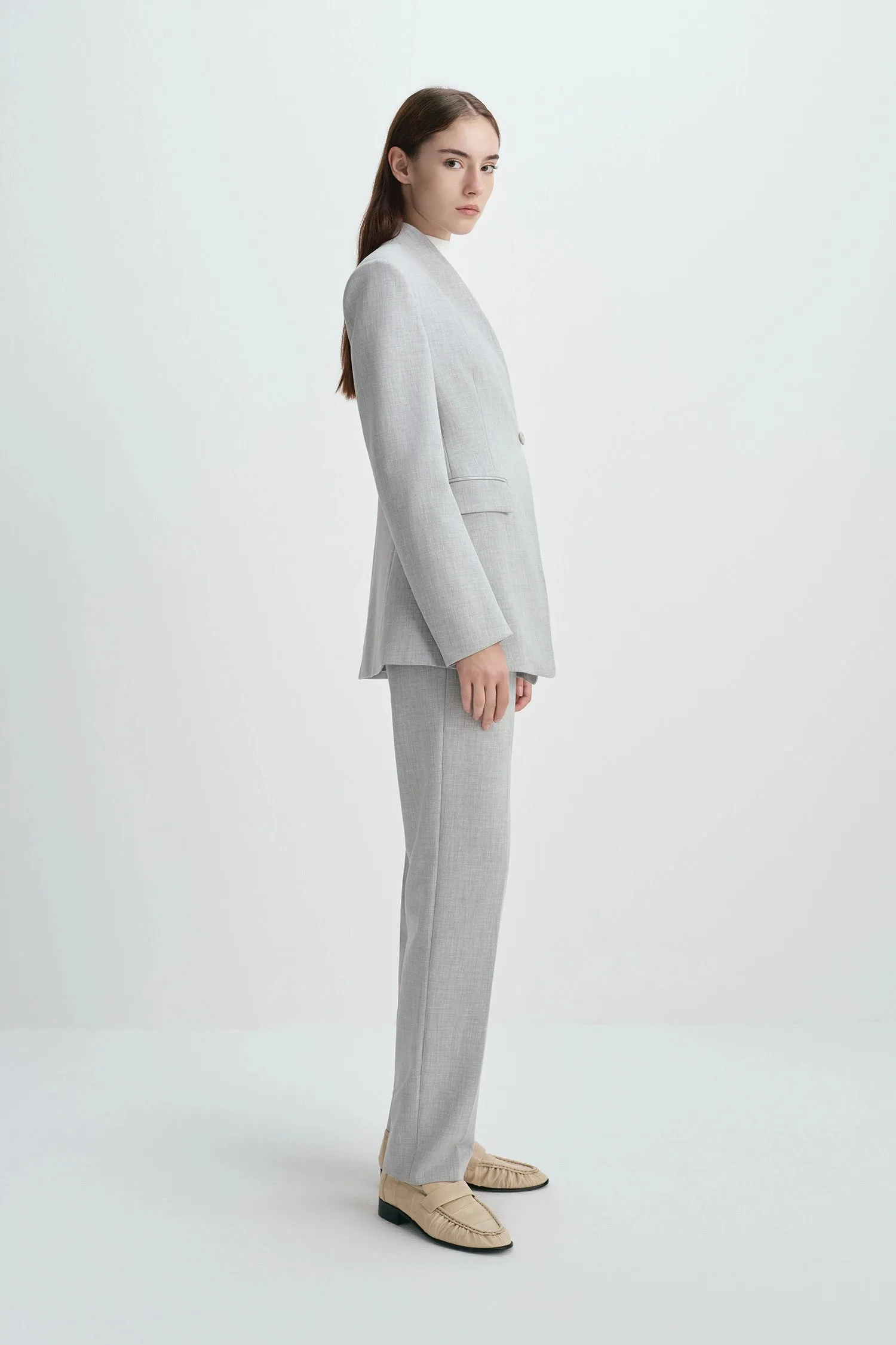 Dun Collarless Blazer sold by Rue Sophie product image thumbnail 4