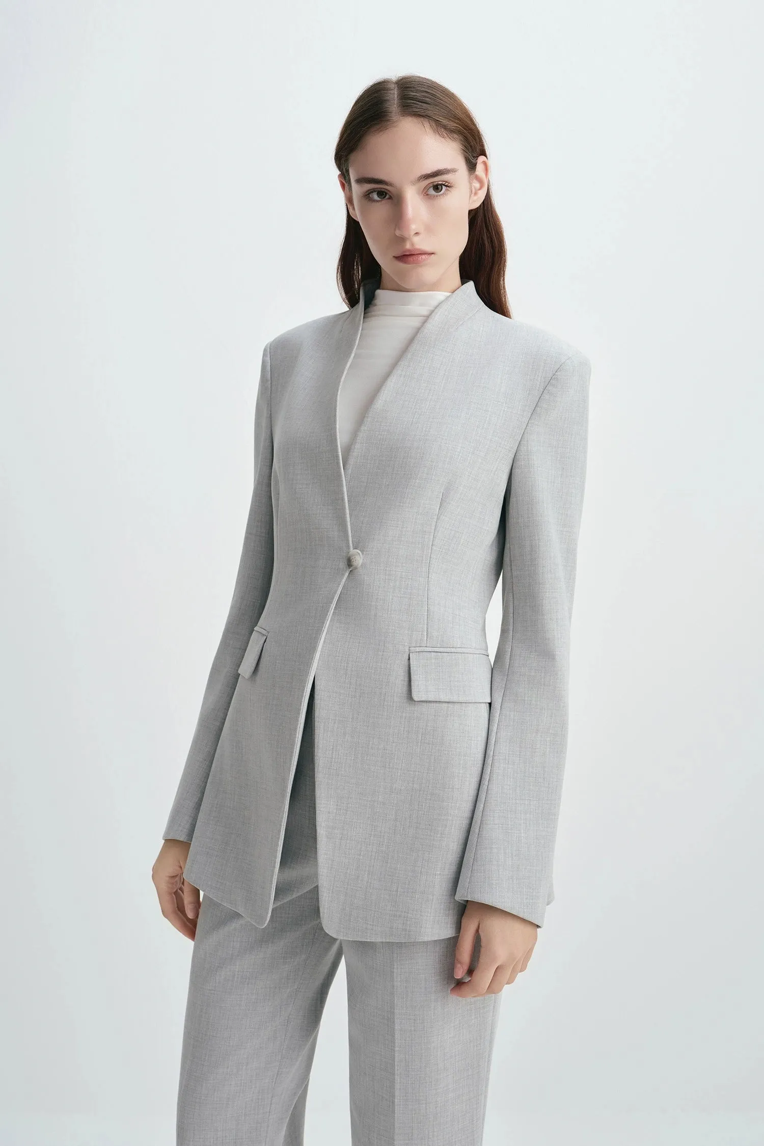 Dun Collarless Blazer sold by Rue Sophie product image thumbnail 5