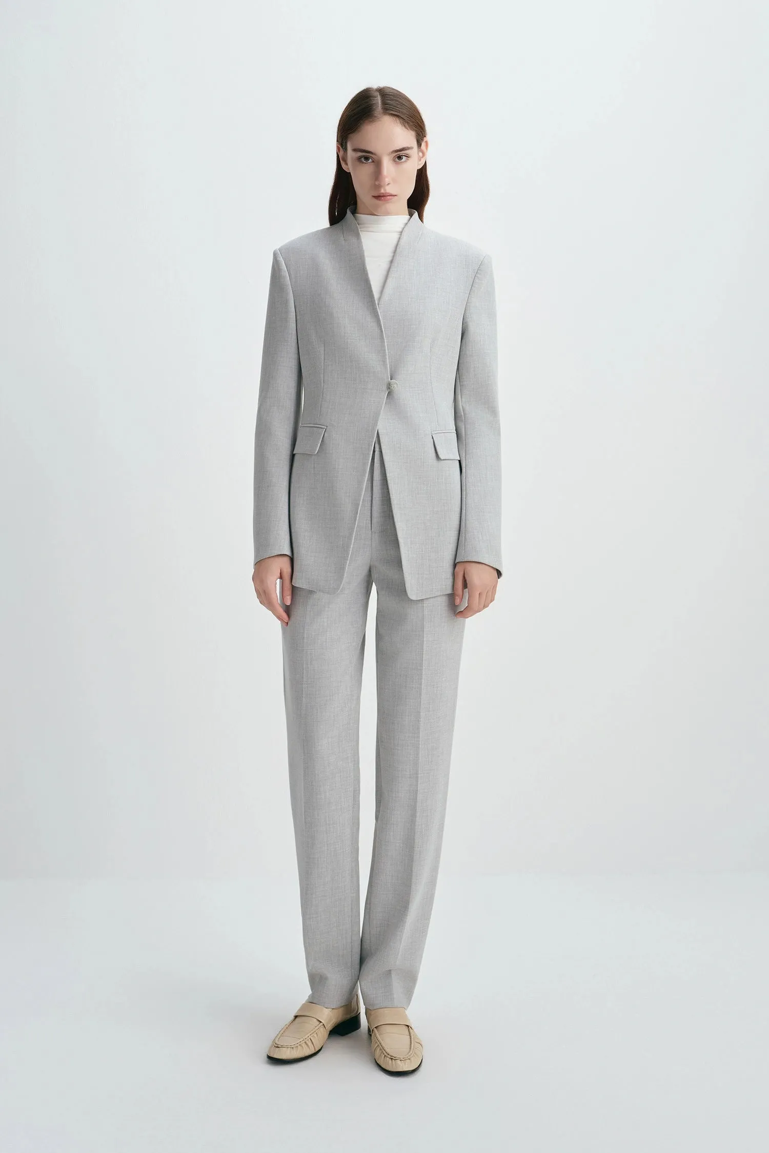 Dun Collarless Blazer sold by Rue Sophie product image thumbnail 2