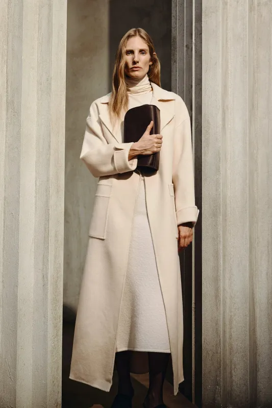 Olga Belted Handmade Coat sold by Rue Sophie