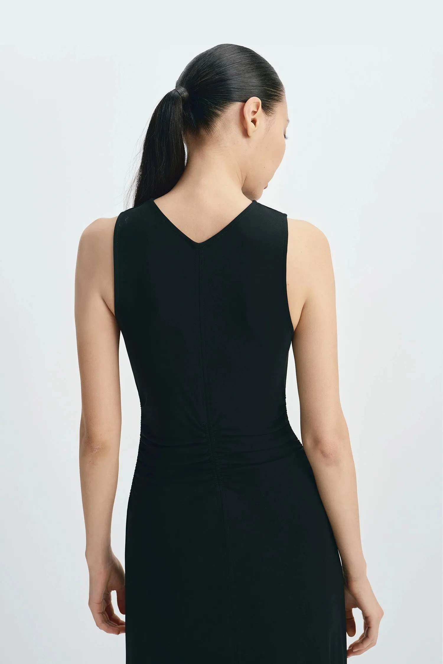 Jo Shirred Center Back Dress sold by Rue Sophie product image thumbnail 4