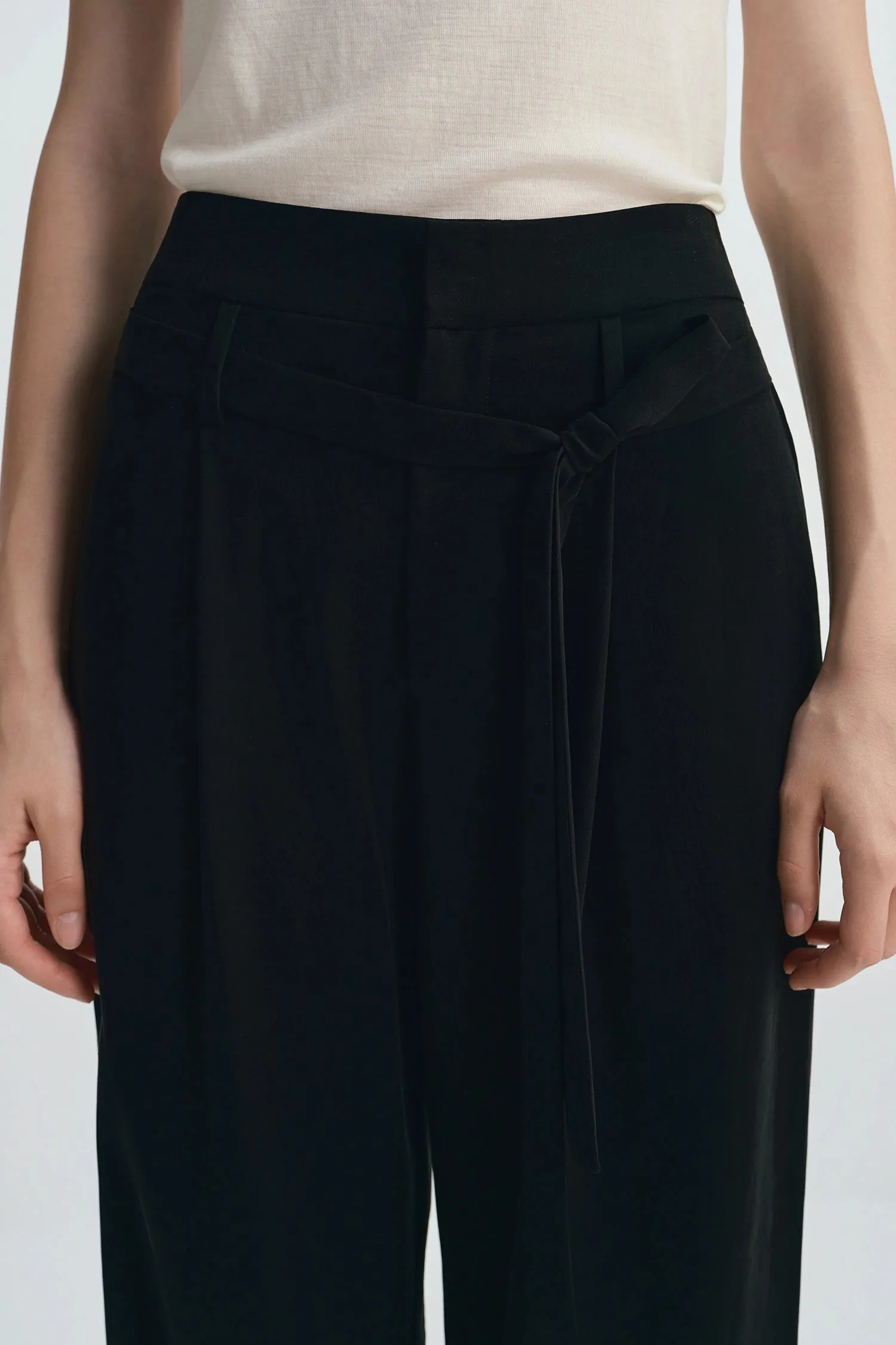 Miles Tie Belt Wide Leg Pant sold by Rue Sophie product image thumbnail 5