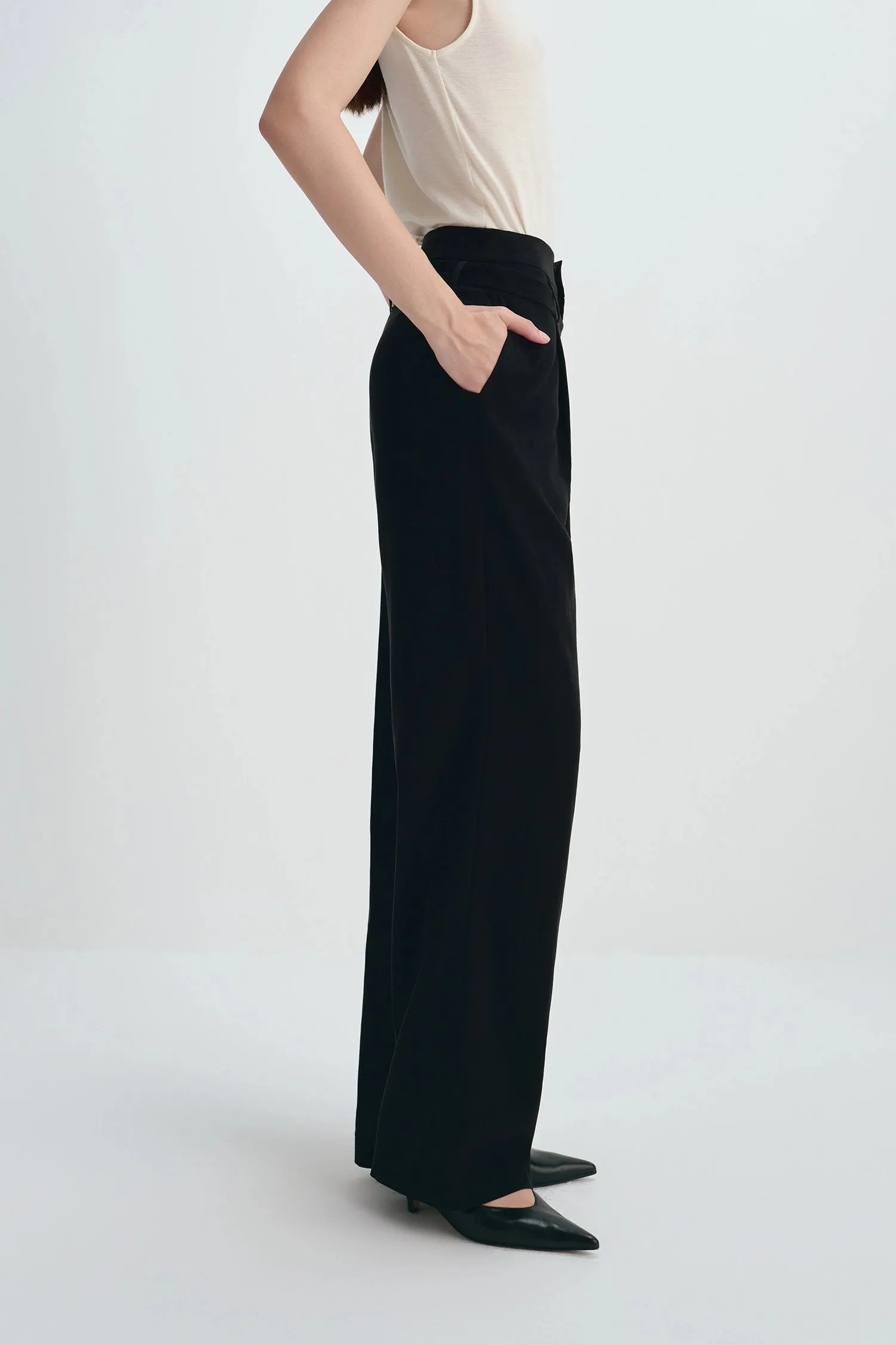 Miles Tie Belt Wide Leg Pant sold by Rue Sophie product image thumbnail 3