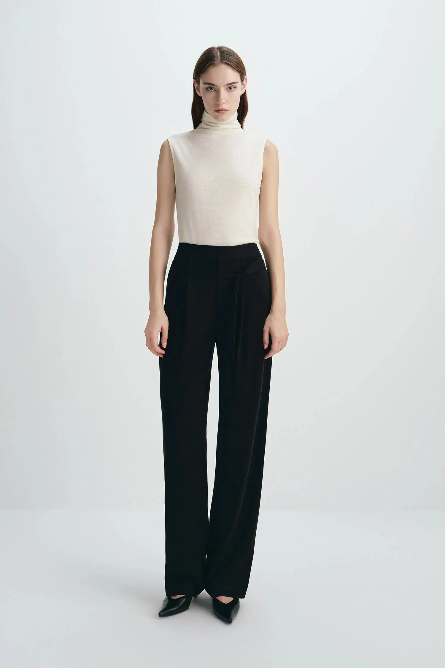 Miles Tie Belt Wide Leg Pant sold by Rue Sophie product image thumbnail 2