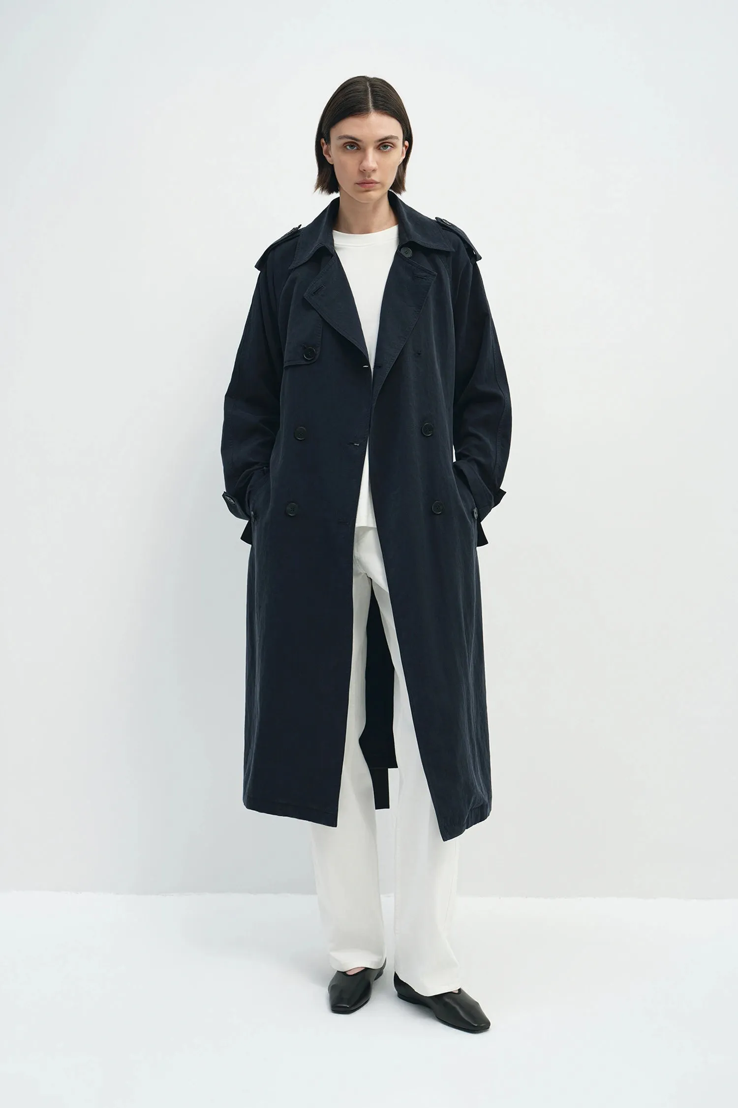 Elva Belted Trench Coat sold by Rue Sophie product image thumbnail 2