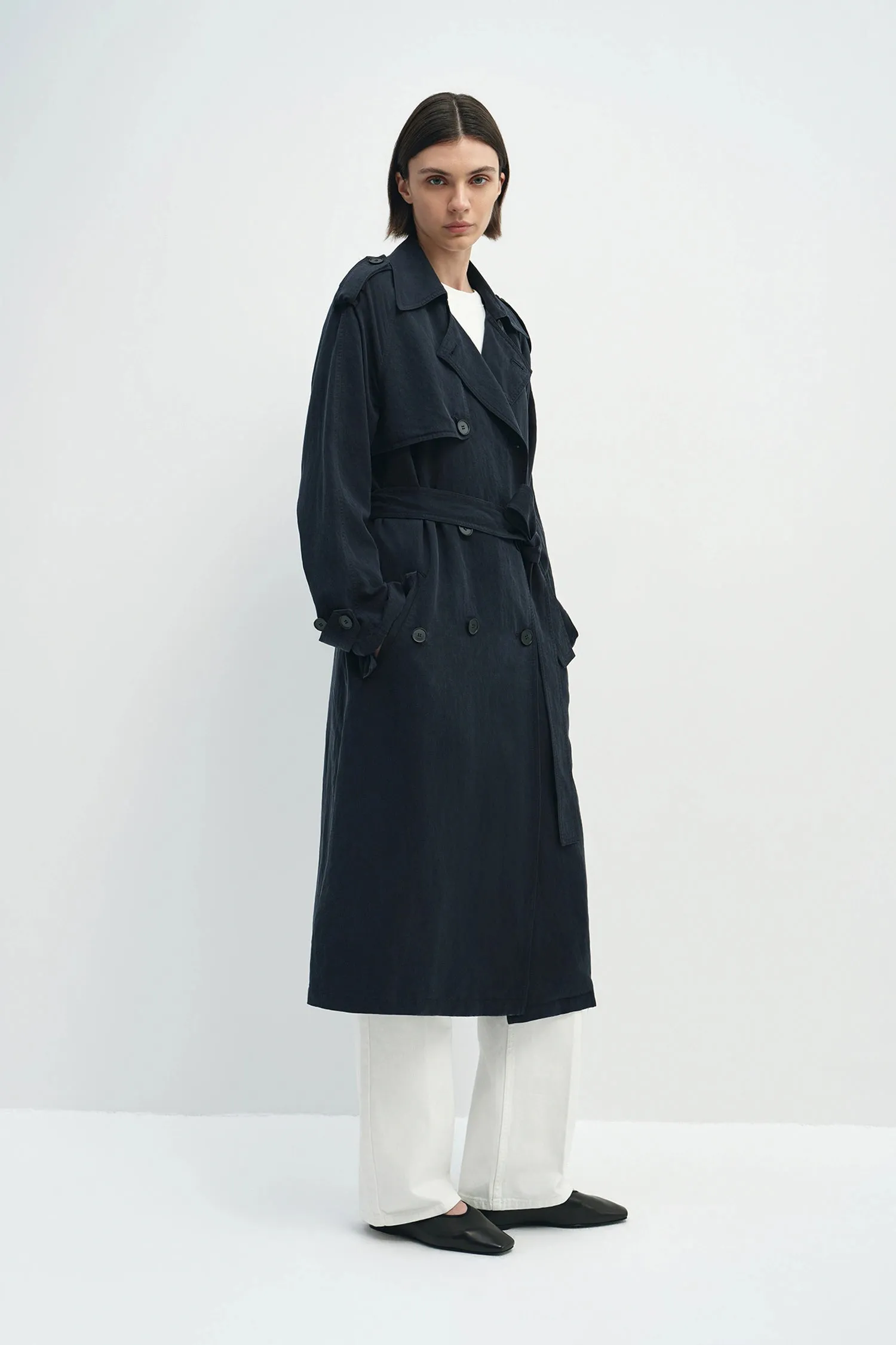 Elva Belted Trench Coat sold by Rue Sophie product image thumbnail 3