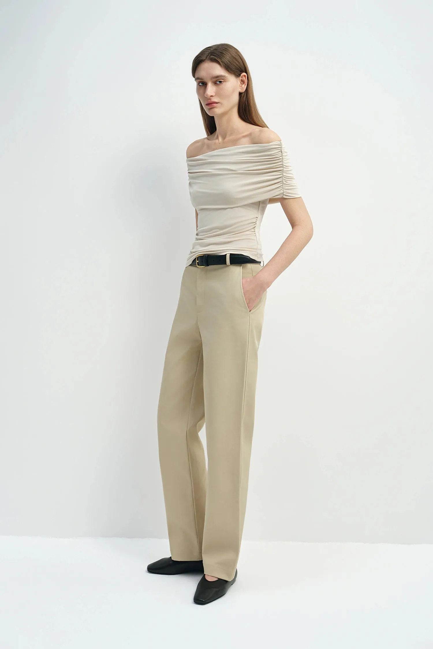 Sol Draped Off Shoulder Top sold by Rue Sophie product image thumbnail 4