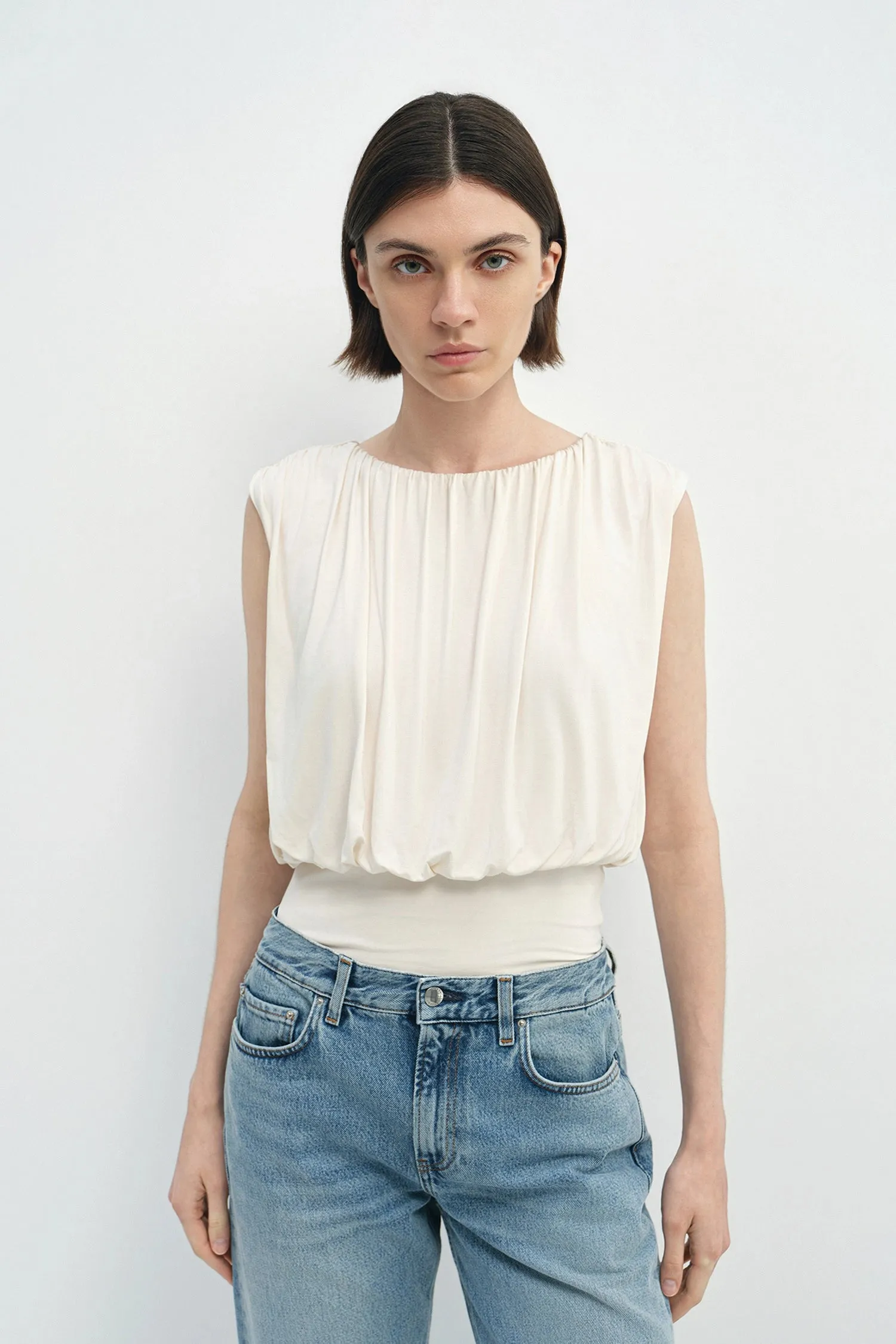 Muse Draped Jersey Top sold by Rue Sophie product image thumbnail 4