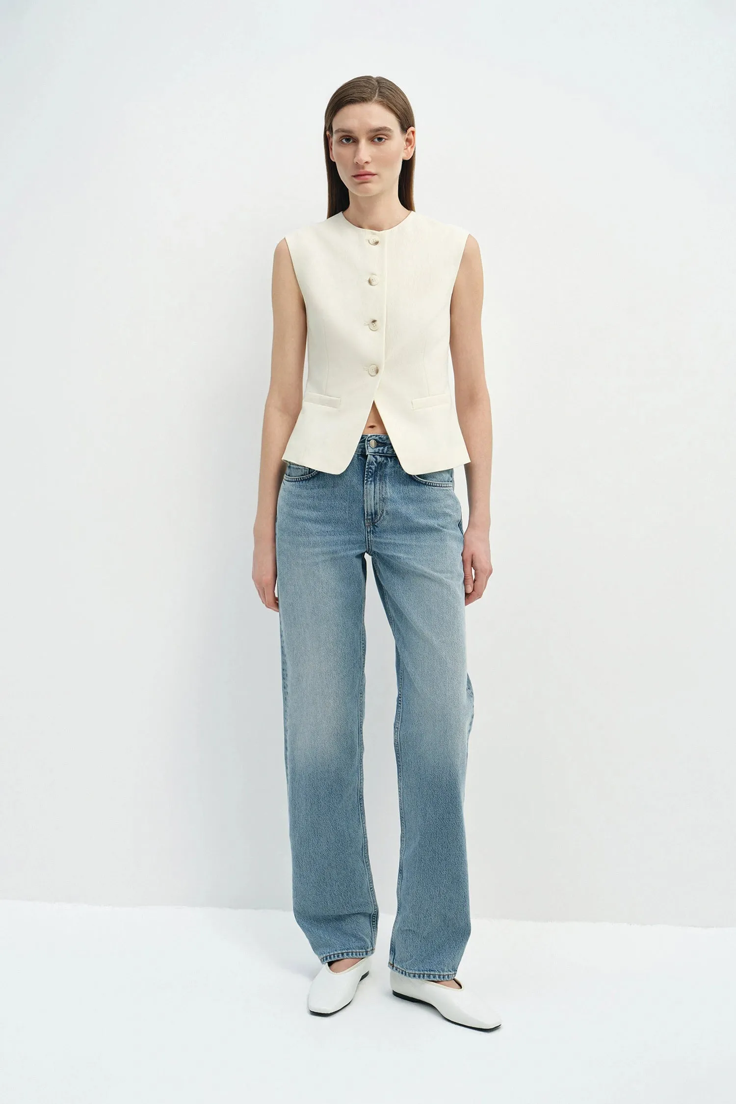 Elira Button Front Vest sold by Rue Sophie product image thumbnail 4