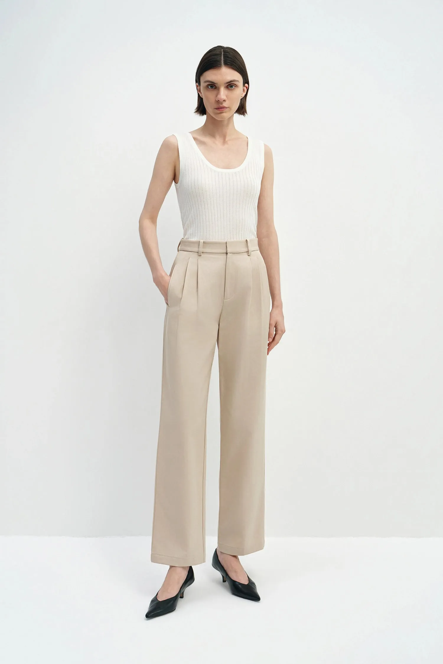 Elowen Pleat Front Twill Pant sold by Rue Sophie product image thumbnail 4