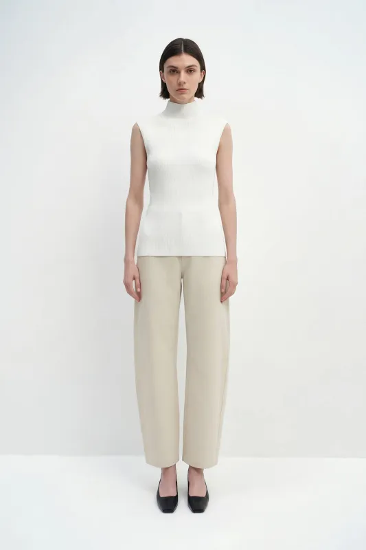 Lucca High Neck Short Sleeve Sweater made by Rue Sophie