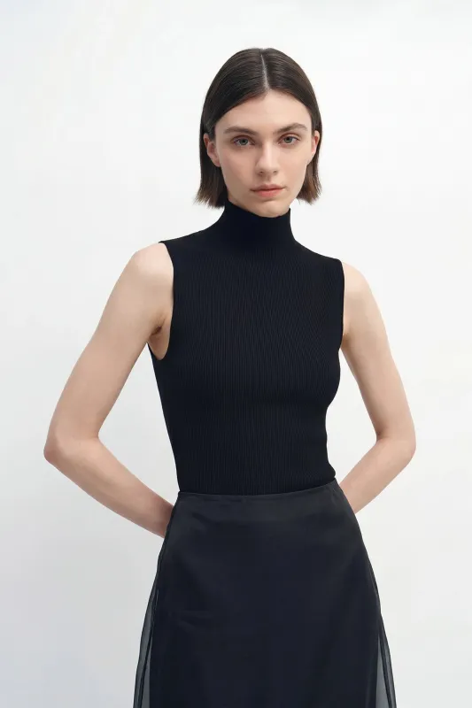 Lucca High Neck Short Sleeve Sweater made by Rue Sophie