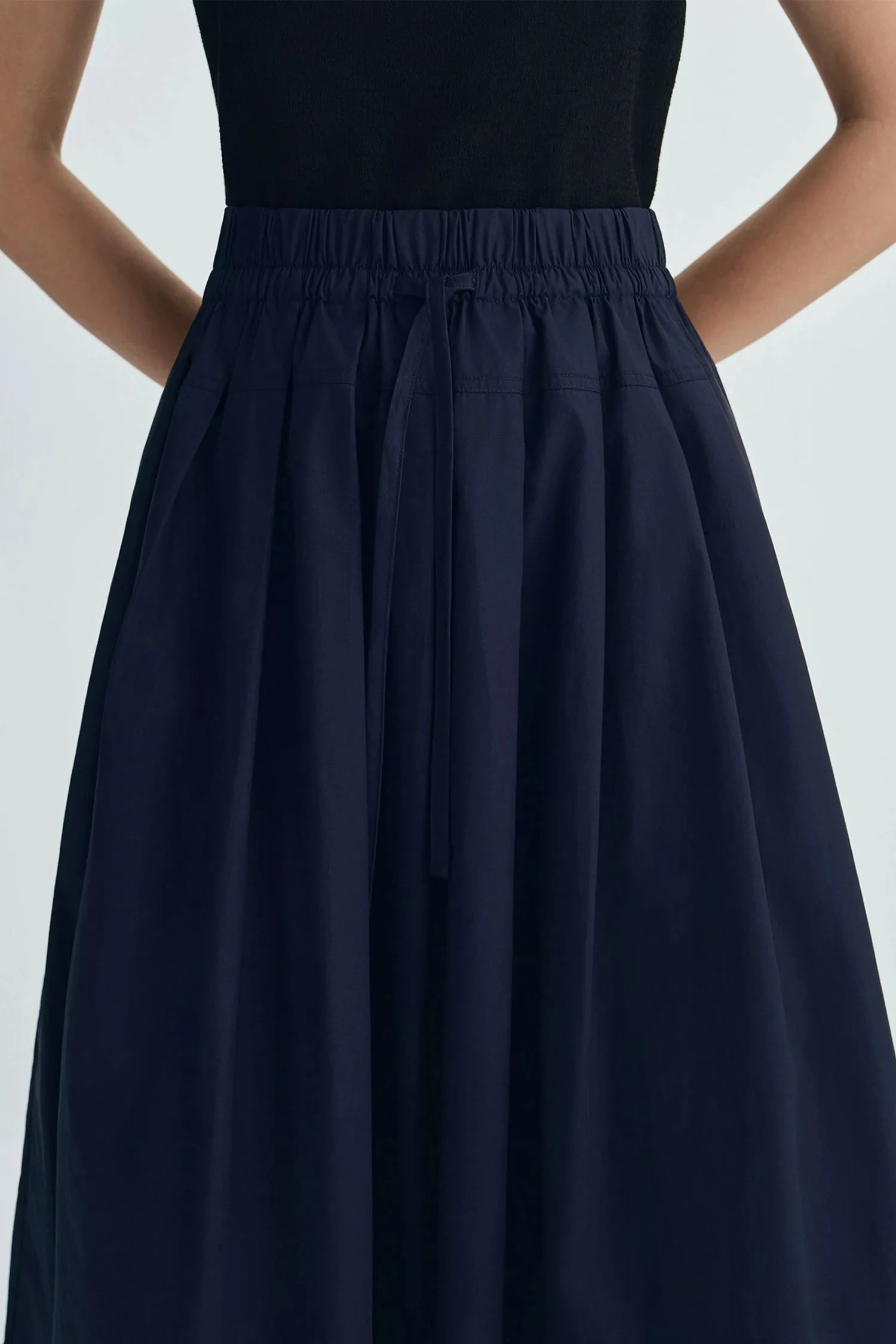 Panier Drawstring Waist Pleated Skirt sold by Rue Sophie product image thumbnail 4