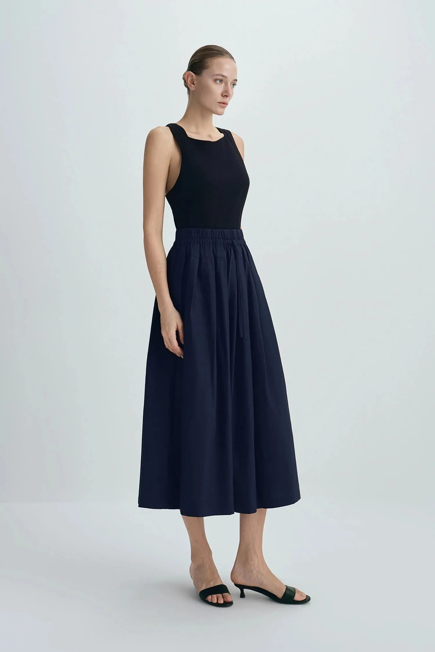Panier Drawstring Waist Pleated Skirt sold by Rue Sophie product image thumbnail 2