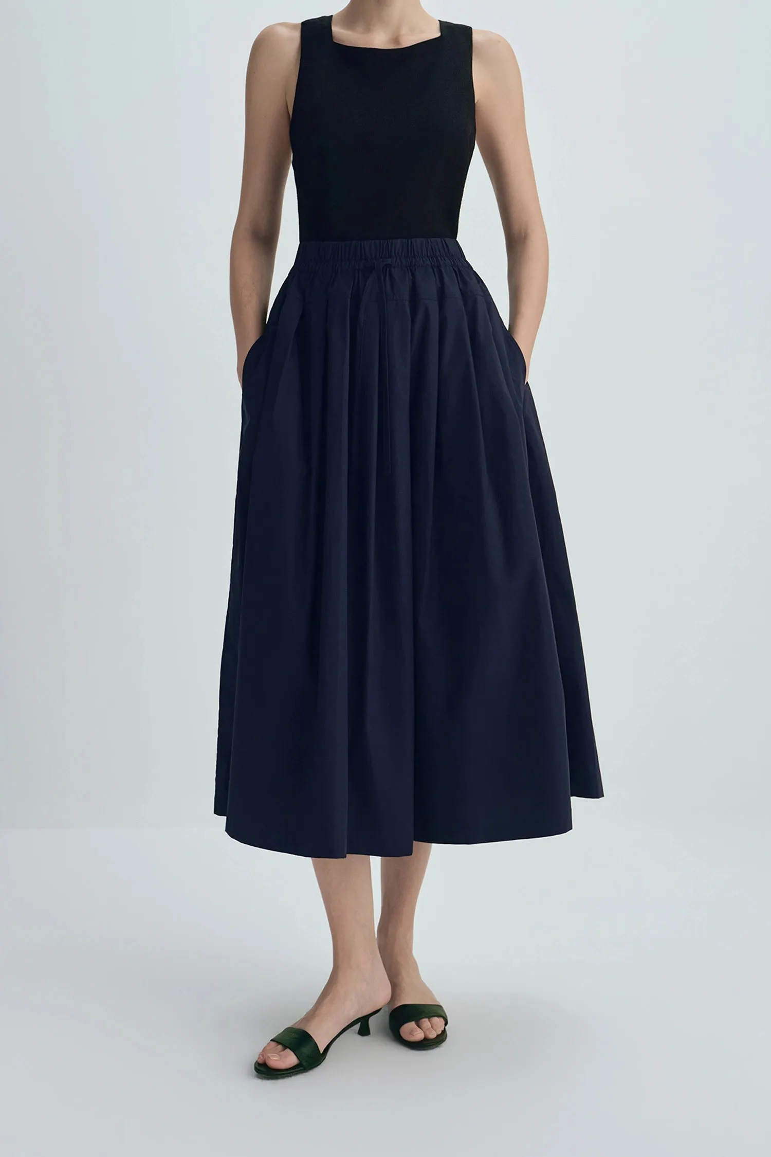 Panier Drawstring Waist Pleated Skirt sold by Rue Sophie product image thumbnail 3