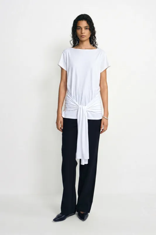 Ciela Draped Tie-Waist Knit Top made by Rue Sophie