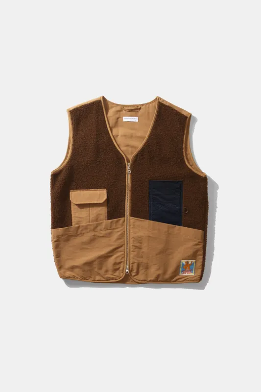 SHEARLING VEST CHOCOLATE sold by Edmmond Studios