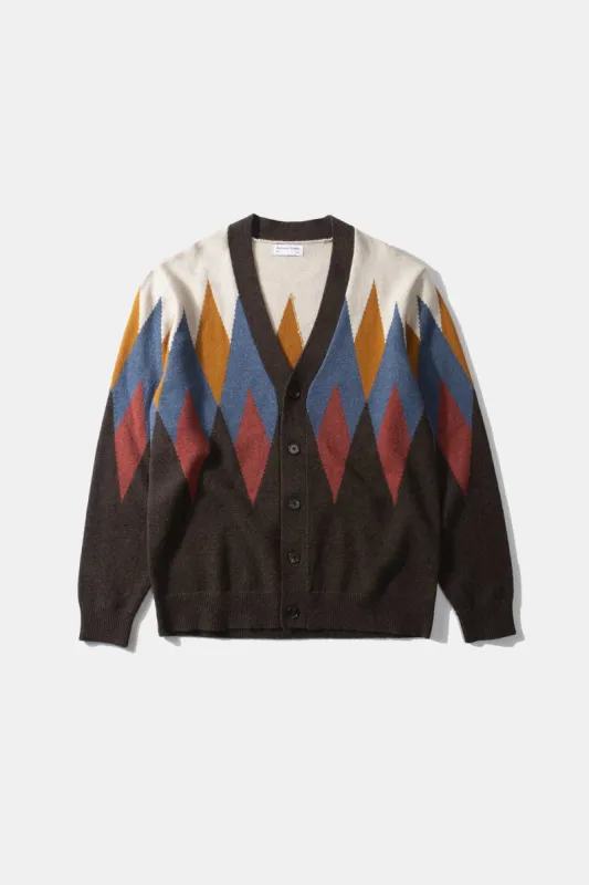 RHOMBUS CARDIGAN CHOCOLATE sold by Edmmond Studios