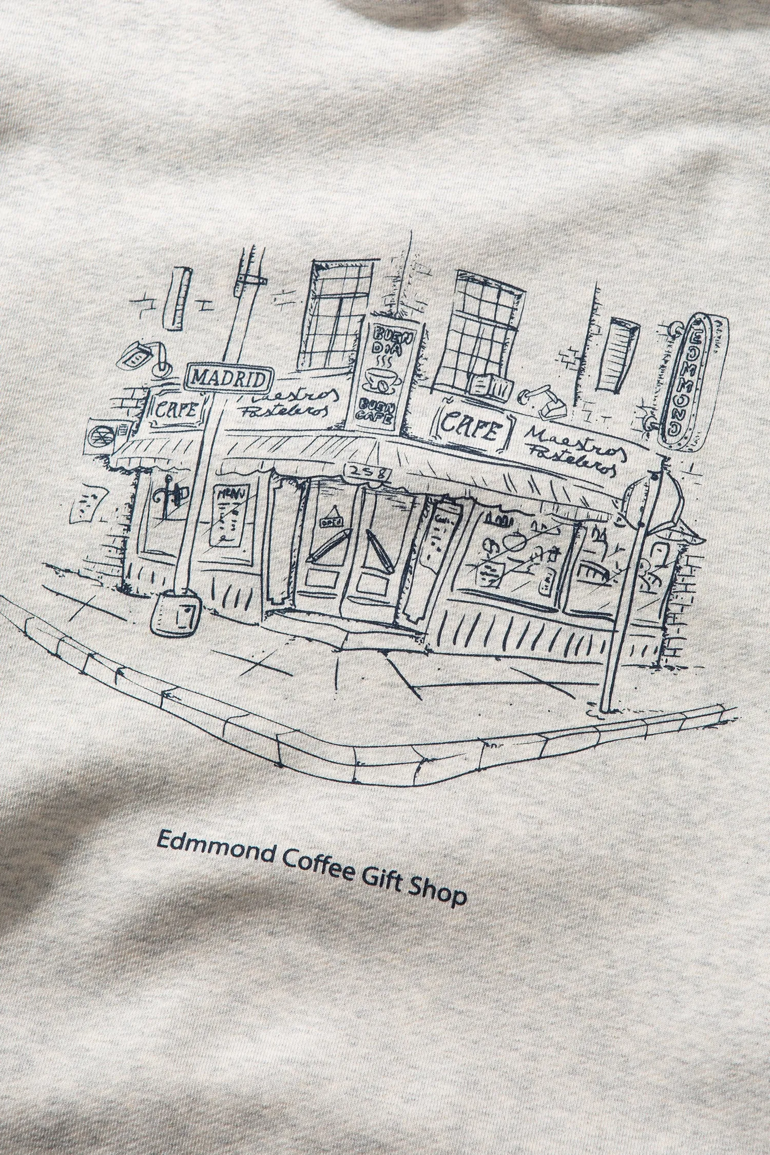 EDMMOND COFFEE GIFT SHOP HOODIE LIGHT GREY MELANGE sold by Edmmond Studios product image thumbnail 5