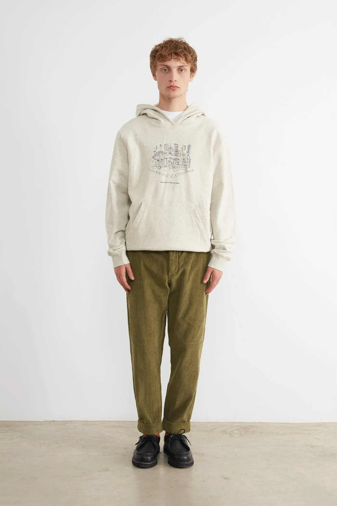 EDMMOND COFFEE GIFT SHOP HOODIE LIGHT GREY MELANGE sold by Edmmond Studios product image thumbnail 3