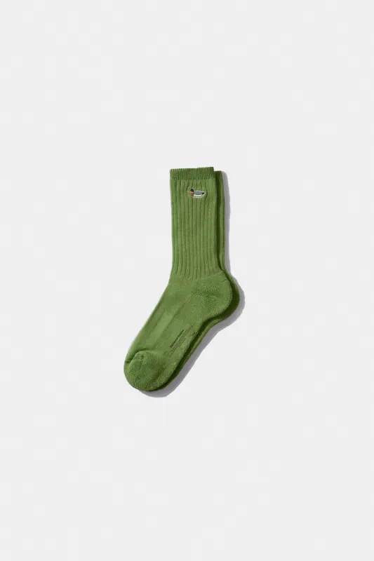 DUCK SOCKS PLAIN GREEN made by Edmmond Studios