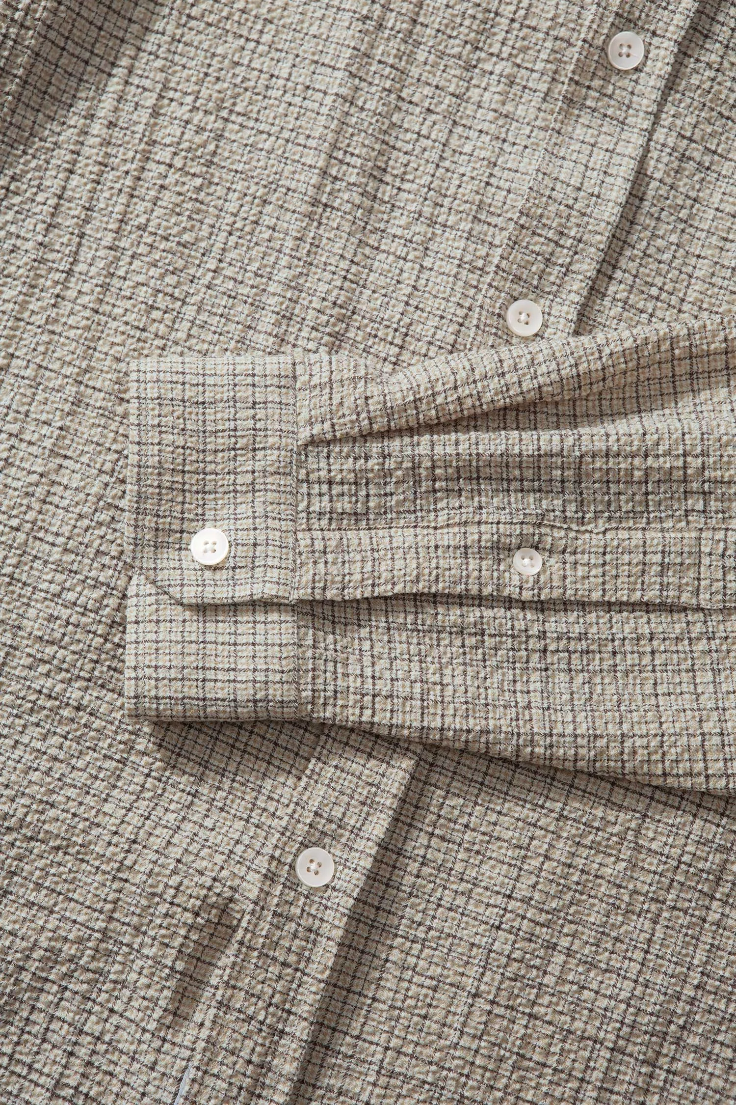 SEERSUCKER SHIRT LIGHT BROWN sold by Edmmond Studios product image thumbnail 4