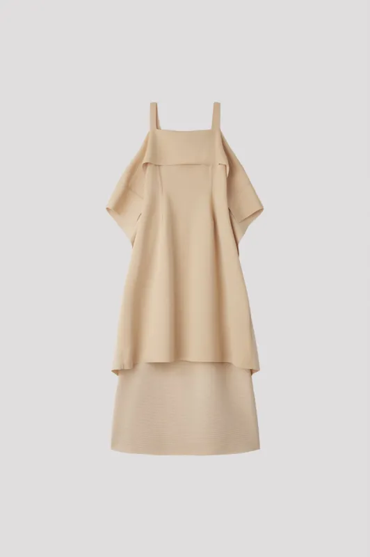 AC MILAN RIB STRAP DRAPE DRESS made by CFCL Womens